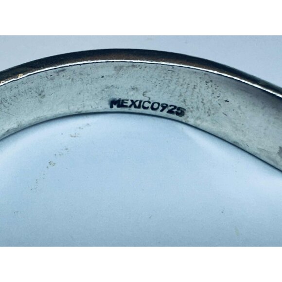 Estate Sterling Silver 925 Cuff Bangle Bracelet Rope Chain Design 6" Wrist 26.5g - Picture 7 of 11